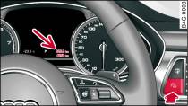 Instrument cluster: Mileage recorder and reset button